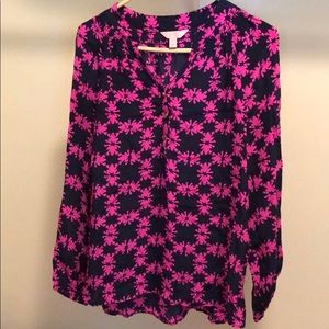 Navy and Pink Lilly Pulitzer shirt size S